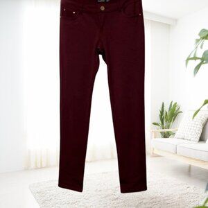 BooHoo Maroon Burgundy Stretch Skinny Jeans Jeggings | Size 6 Super Comfortable